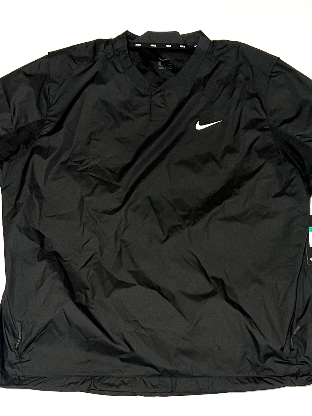 Nike Softball Women's Short Sleeve Windshirt Pullover Sz XL AV6696-010 $60